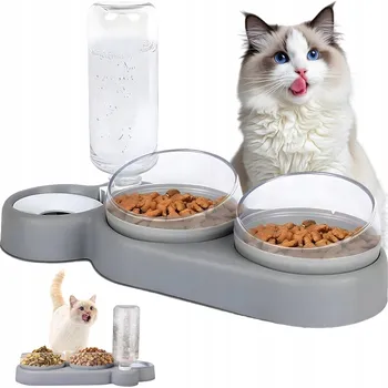 Miska pro psa AUTOMATICKÁ KRMÍCÍ STANICE 2 MISKY A NAPÁJEČKA PRO KOČKY A MALÉ PSY