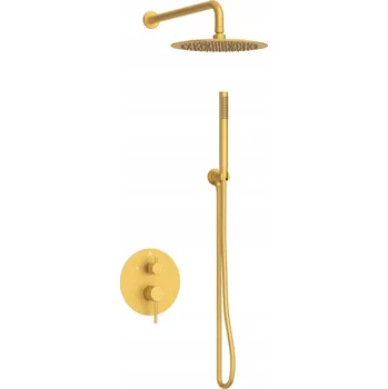 Vodovodní baterie BALNEO SPRCHOVÁ BATERIE POD OMÍTKU CASCADE ZLATÁ SPRCHOVÝ SET
