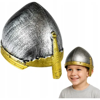 Karnevalový kostým Rytířská přilba stříbrná rytíř