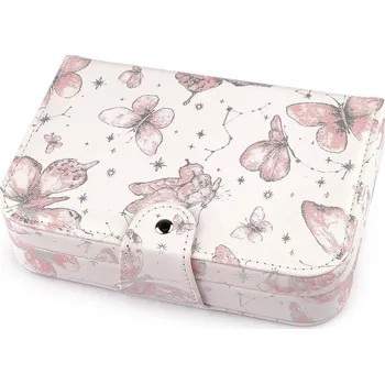 Šperkovnice Šperkovnice motýl 14x20x5 cm, barva 2 pudrová
