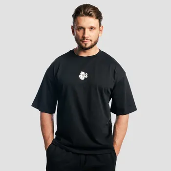 GymBeam Tričko Boxy Shaker Black XXL černá