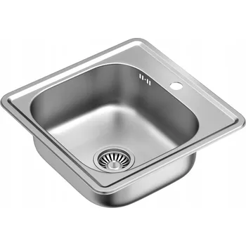 Granitový dřez Jednokomorový dřez Quadron Joe 110 ocel stříbrný