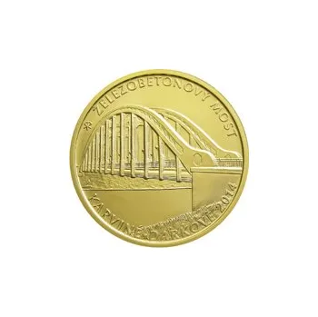 Česká mincovna Železobetonový most v Karviné-Darkově 5000 Kč PROOF 15,55 g