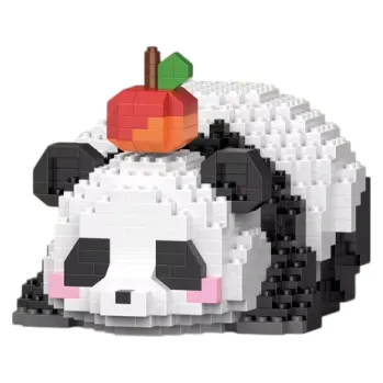 ostatní stavebnice Kreativní stavebnice panda 7,8 x 6,8 x 8,8 cm 534 ks MINI DIY zvířecí model pro děti Roztomilá figurka z kostek Sestavitelná dekorace 6+
