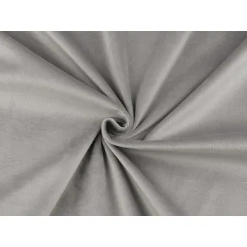 Samet / velvet hladký šíře 280 cm METRÁŽ - 8 (240 g/m²) šedá světlá