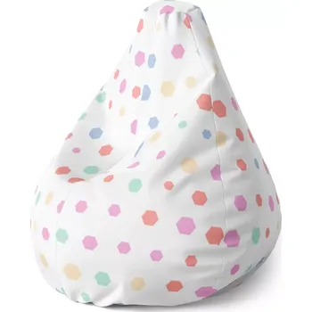 Sedací pytel Sablio Sedací vak Pear Různě barevné puntíky - 70 x 95 x 15 cm