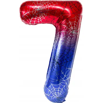 Balónek Fóliový Balónek Číslice "7" Spider Červeno/Modrý (100 cm)