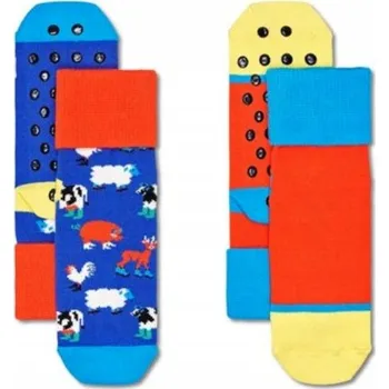 Pánské ponožky Happy Socks PROTISKLUZOVÉ PONOŽKY 2 PÁRY VEL. 13-21 KFCR19-6500