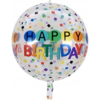 Balónek Fóliový balónek 4D Všechno nejlepší k narozeninám (45 cm)