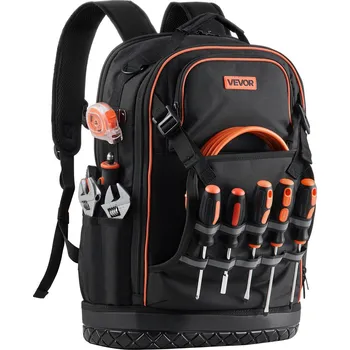 Vevor Batoh na nářadí, 65 kapes, složka na laptop, tvarované dno