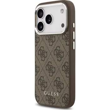 Pouzdro na mobilní telefon Guess 4G MagSafe Zadní Kryt pro iPhone 17 Pro Brown