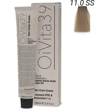 Barva na vlasy OiVita39 Hair Color Cream Ammonia, PPD & Resorcinol Free 11.0 SS – Profesionální barva bez amoniaku, PPD a resorcinolu 100 ml