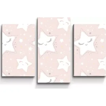 Obraz Sablio Obraz - 3-dílný Spící hvězdičky - 75x50 cm