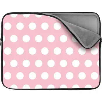 pouzdro na notebook Sablio Obal na notebook Bílé tečky - 17"