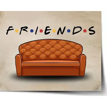 Plakát Sablio Plakát Seriál přátelé FRIENDS Gauč - 60x40 cm