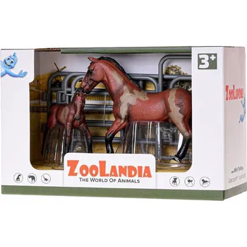 Figurka Mikrotrading Mikrotrading Zoolandia kůň s hříbětem a doplňky
