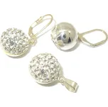 Stříbrný set Swarovski komponents 925/1000 ( půlkruh) (925/1000)