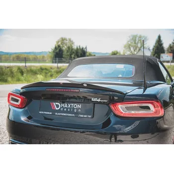 Tuning Maxton Design prodloužení spoileru pro Fiat 124 Spider Abarth, černý lesklý plast ABS