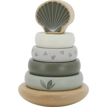 Hračka pro nejmenší Label Label Balanční stohovací kroužky Olive Green