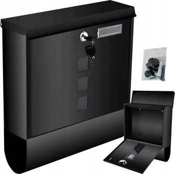 Železářství Poštovní schránka euroschránka, s vhozem, se schránkou na noviny M-TEC šedá