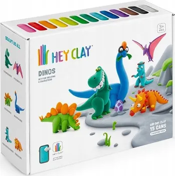 Modelovací hmota HEY CLAY HCL15016 Modelovací hmota DINOSAURS 15 nádob