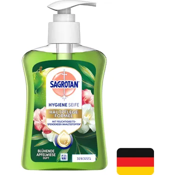 Mýdlo Sagrotan tekuté mýdlo 250 ml Blühende Apfelweise (Dovoz: Německo)