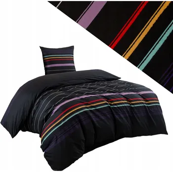 Povlečení Povlečení 140x200 2dílné s povlakem 70x80 hladké Eusebia Home na zip proužky