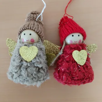 Vánoční dekorace Textilní andílek X384 mix 10 cm