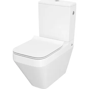 Klozet CERSANIT 3D Cersanit Crea kombi bílá obdélníková sedátko slim duroplast softclose easy off, tlačítko 010/020, K114-022 K114-022 bílá