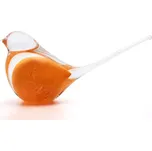 Skleněný ptáček 04, Oranžová, Délka: 15 cm | České hutní sklo od Artcristal Bohemia 110609791