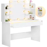Jurhan Toaletní stolek LUCIA s osvětlením 108x40x140cm, bílá