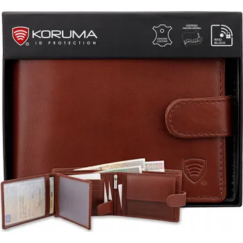 Peněženka Kožená peněženka Koruma Smart s RFID ochranou - Hnědá
