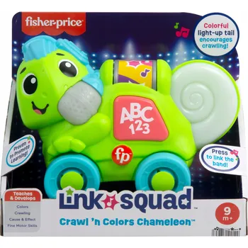 Hračka pro nejmenší Fisher-Price Link Squad Chameleon Znalec barev Hračka interaktivní HYL34