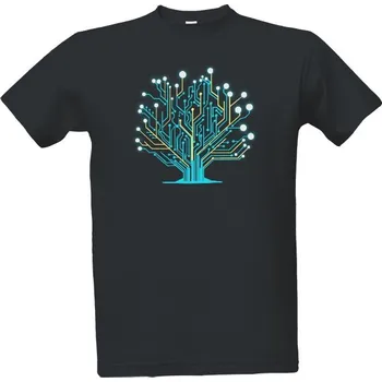 Tričko s potiskem Obvodový kreativní strom pánské