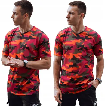 PÁNSKÉ TRIČKO ORANŽOVÉ MASKÁČOVÉ RX5592 - XL