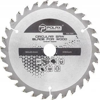 Pilový kotouč Pilový kotouč na dřevo 160 x 20,0/16, 30 zubů Polax