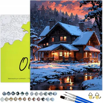 MALOVÁNÍ PODLE ČÍSEL Krajina Obrázky k malování podle čísel s rámem Oh Art!