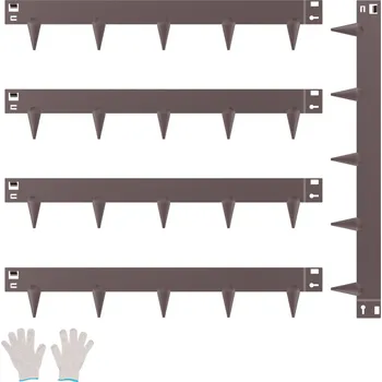 Brýlová obroučka Vevor Zahradní ocelová obruba 5 ks 39×3 in rezivzdorná ohebná hnědá
