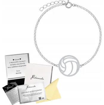 Náramek Náramek VOLEJBALOVÝ MÍČ stříbro rhodiované