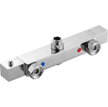 Vodovodní baterie Vevor Termostatická sprchová baterie 38℃ zámek, dvě montážní otvory, chrom