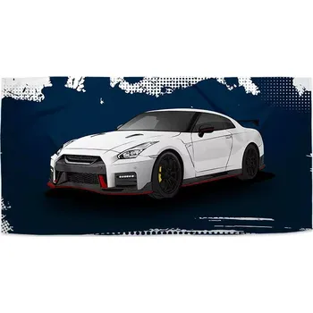 Osuška Sablio Ručník Nissan GTR 35 Modrý - 50x100 cm