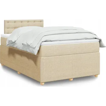 Postel Čalouněná jednolůžková postel VidaXL 120x190 béžové odstíny