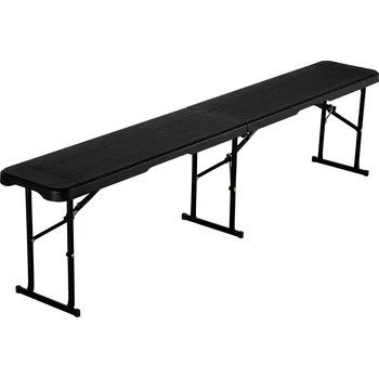 Zahradní lavice Vevor Skládací plastová lavice 6 ft, hladké hdpe sedátko, 2 ks, 2 tašky