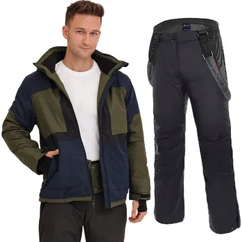 Moto bunda Pánská lyžařská kombinéza bunda + kalhoty na sjezdovku, sáňky, snowboard XXL