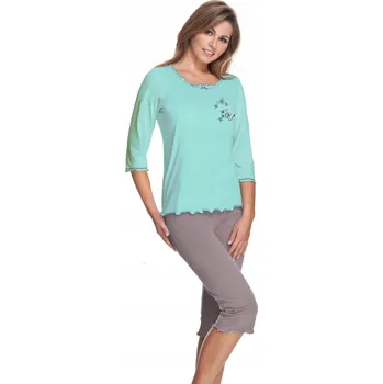 Dámské pyžamo E.Femme dámské pyžamo modal zelené, velikost 50