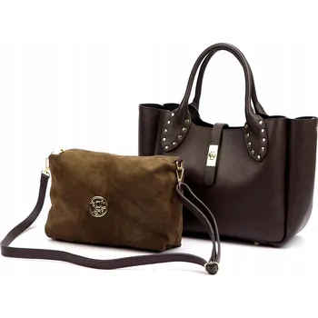 Kabelka Kožená kabelka elegantní LUKA tmavě hnědá