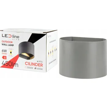 Venkovní osvětlení Venkovní nástěnné svítidlo LEDLine šedé, integrovaný LED zdroj 6 W