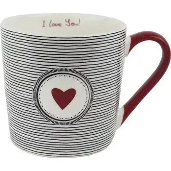 Hrnek se srdíčkem (Porcelánový hrnek srdce)