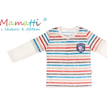 Dětská móda Bavlněné tričko/polo Mamatti -PEJSEK Velikost: 80 (9-12m)