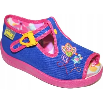 Chlapecké bačkory Befado dětské papuče na suchý zip modré, velikost 18